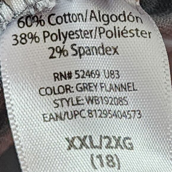 Wonder Nation Grey Flannel Cotton Poly Span Elastic Tie Waist Shorts Size XXL 18 - Picture 15 of 16